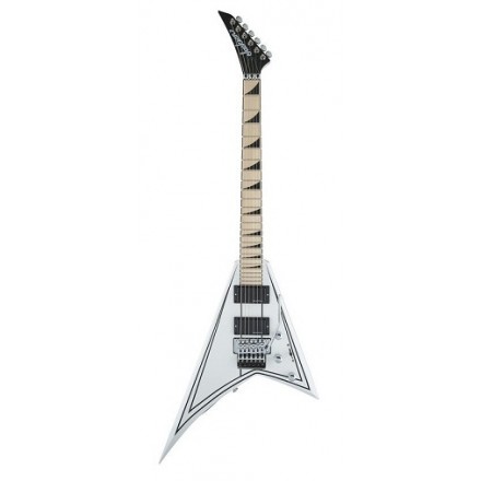 JACKSON X-SERIES RHOADS RRX24M MN SNOW WHITE WITH BLACK PINSTRIPES